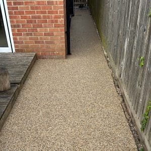 Day 1 - Resin Bound Path Leading From Garden To Driveway