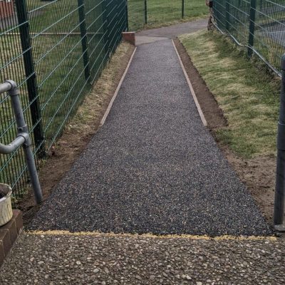 Completed Soft Gravel Path At Primary School