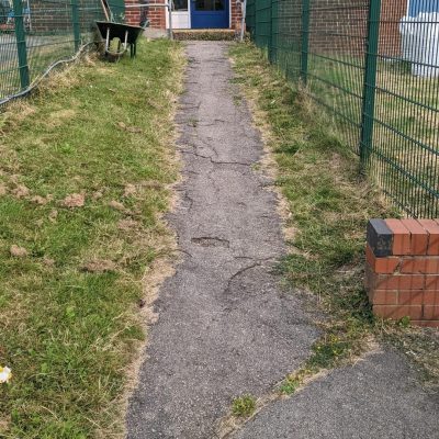 Degraded Tarmac Path - Before Soft Gravel