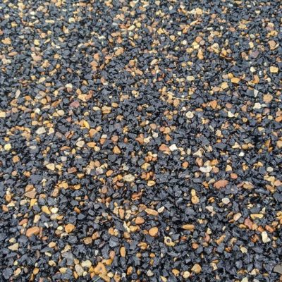 Gold/Black Soft Gravel Close Up