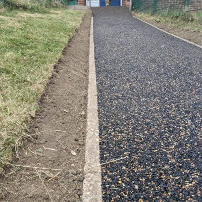 Gold/Black Soft Gravel Path Installed