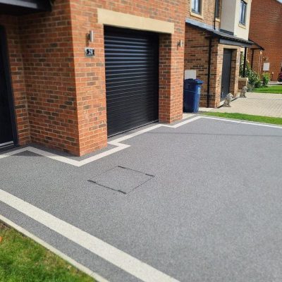 Resin Bound Stone Driveway Complete - From Left