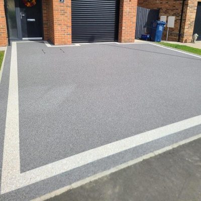 Resin Bound Stone Driveway Complete - Left Corner